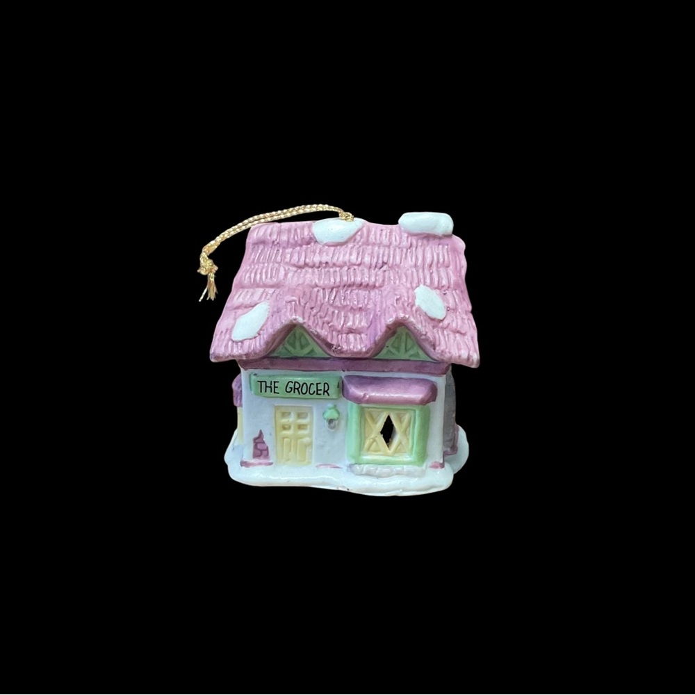 Vintage 1992 Readers Digest “Your Dickens Christmas” Grocer House Bell Ornament